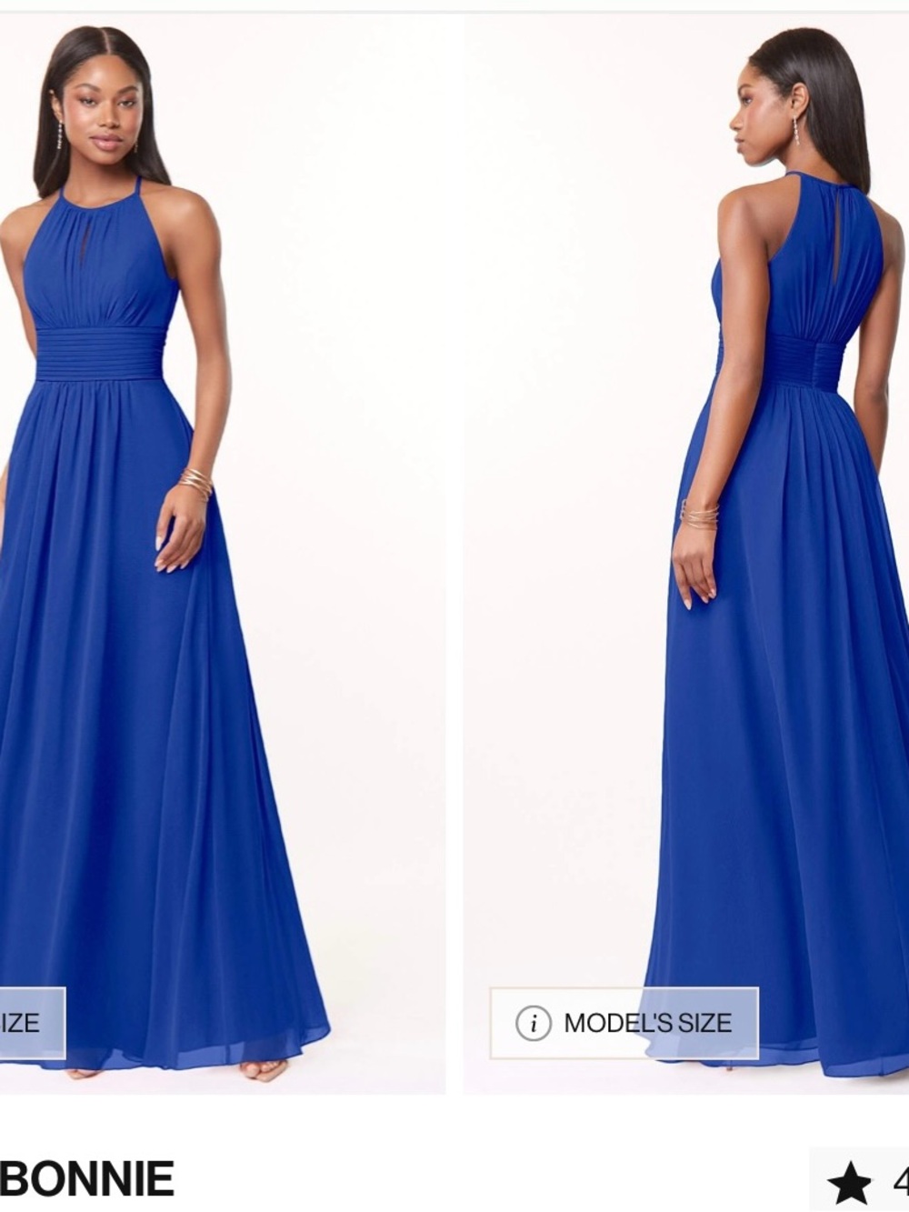 Royal Blue Halter Maxi Dress